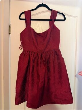 Sachin + Babi Burgundy Textured Mini Dress